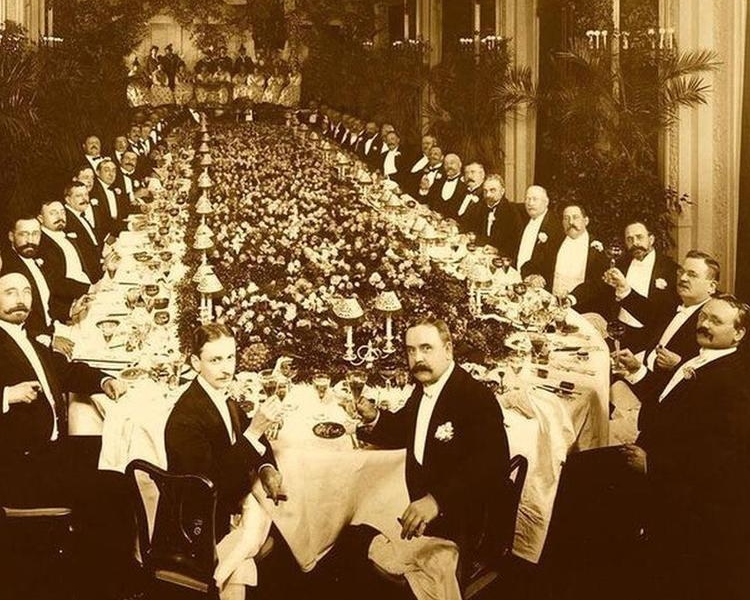 Dinner Party in 1904 at the Hotel Astor